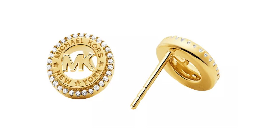 Aretes-Michael-Kors-Round-Pave-Logo-Studs