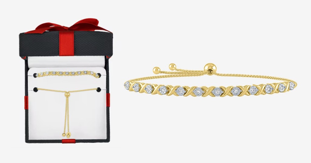 Brazalete-Genuine-White-Diamond-14K-Gold-Over-Silver