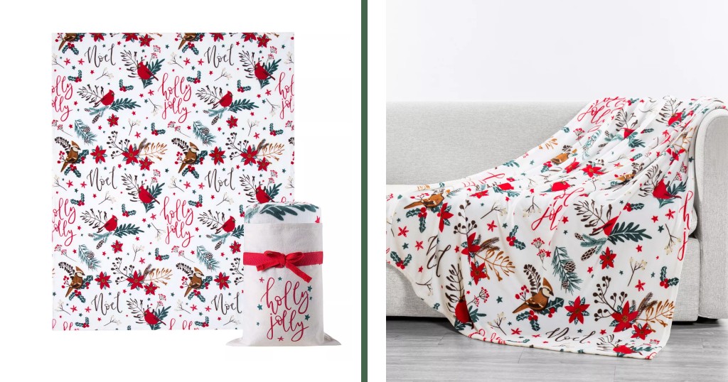 Frisa-Birch-Trail-Holiday-Motif-Fleece-Throw