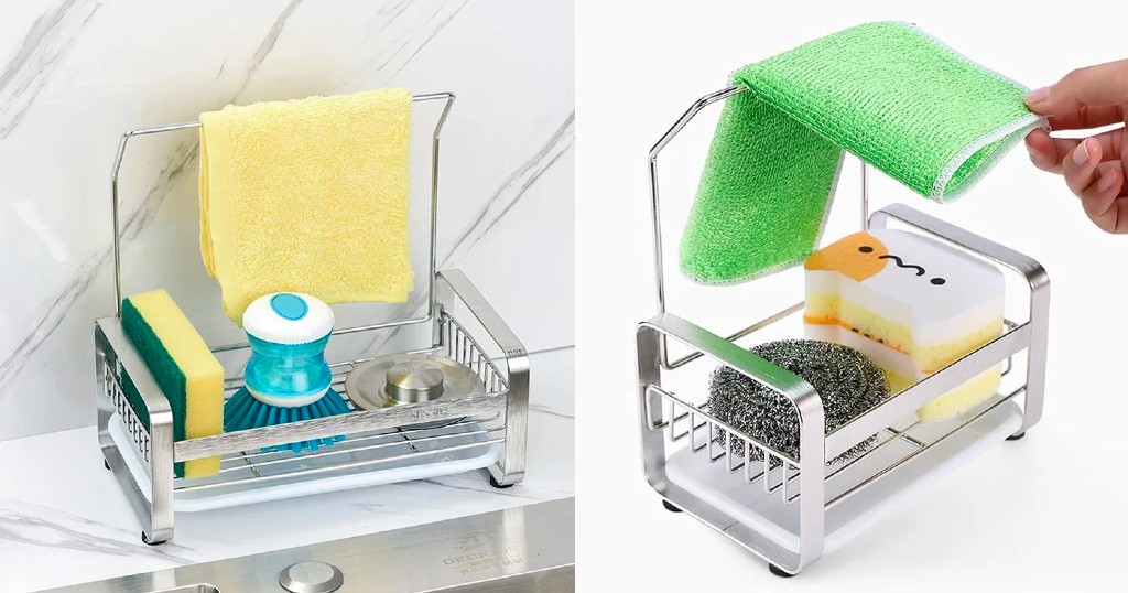 Flantor-Kitchen-Sink-Stainless-Steel-Sponge-Holder