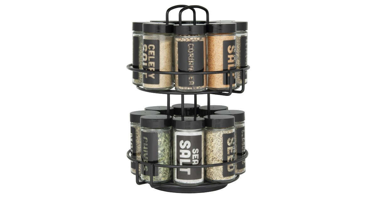 Rack con 16 Frascos de Especias