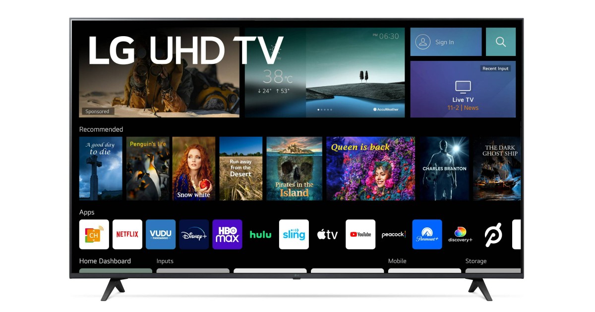LG Class 4K UHD 2160P webOS Smart TV 55-In