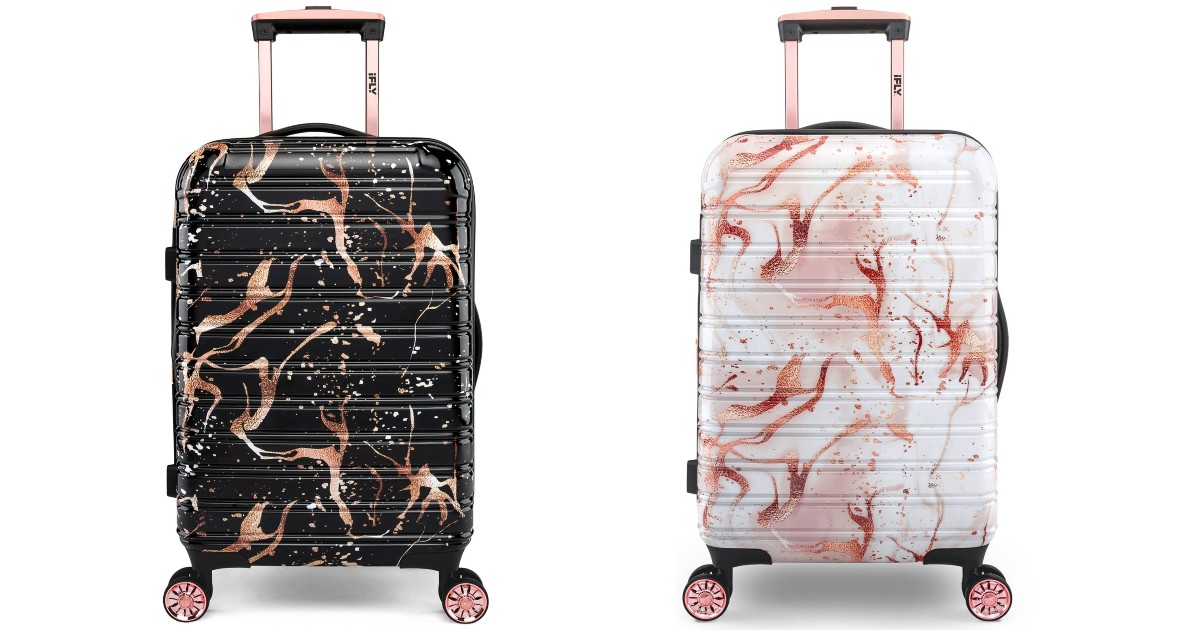 Hardside Fibertech 20-In Marble Suitcase