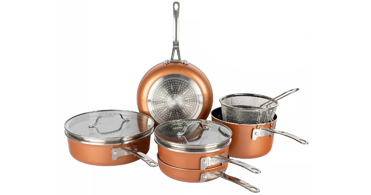 Set de 10 Utensilios de Cocina GOTHAM STEEL Stack-Master