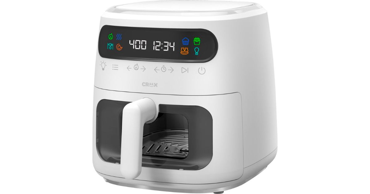 Freidora de Aire Digital CRUX 8Qt con TurboCrisp