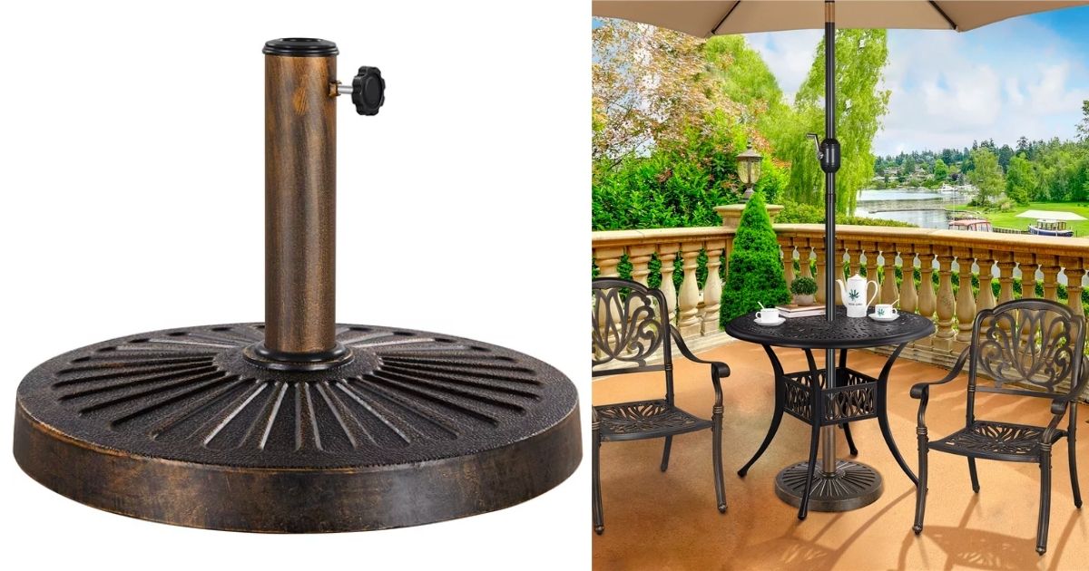 Base de Sombrilla para Patio de Hierro 30-Libras