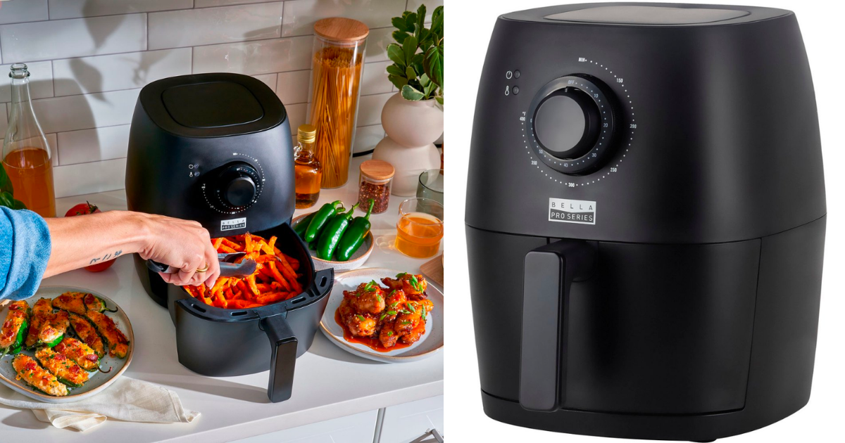 Freidora de Aire Analóga Bella Pro Series 3.7-Qt 2-en-1