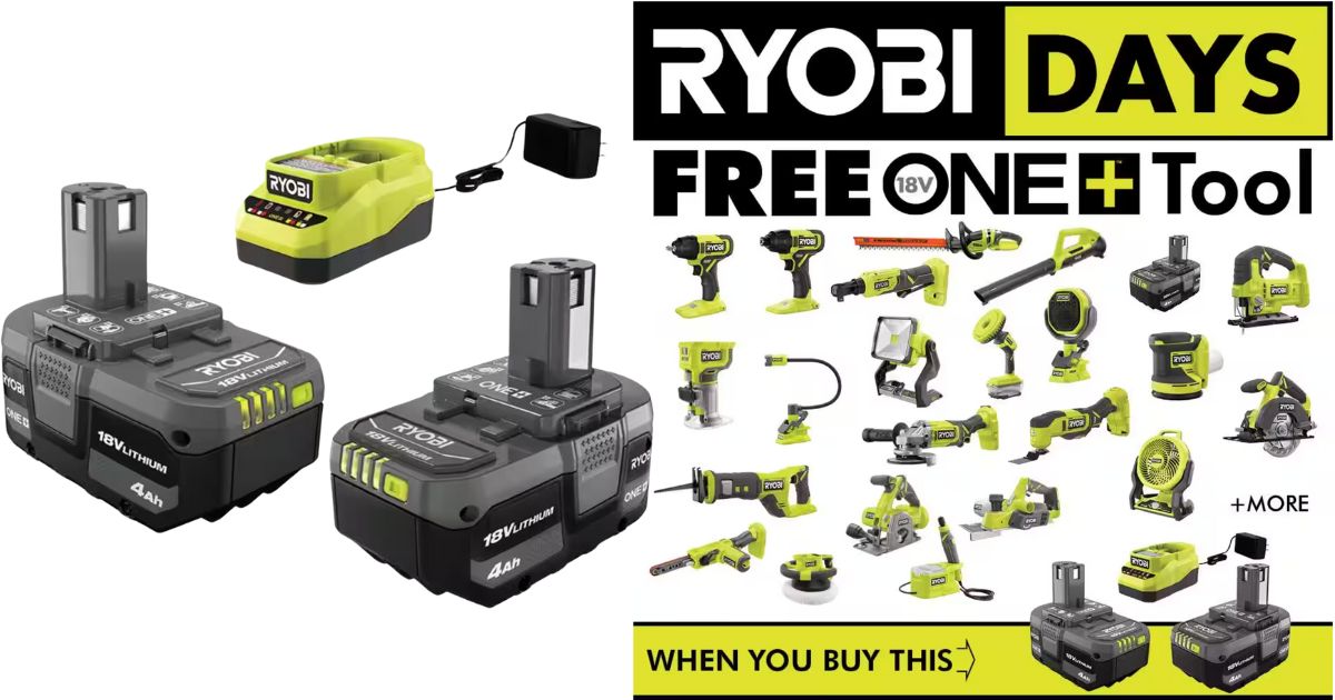 Baterías RYOBI ONE 18V con Cargador