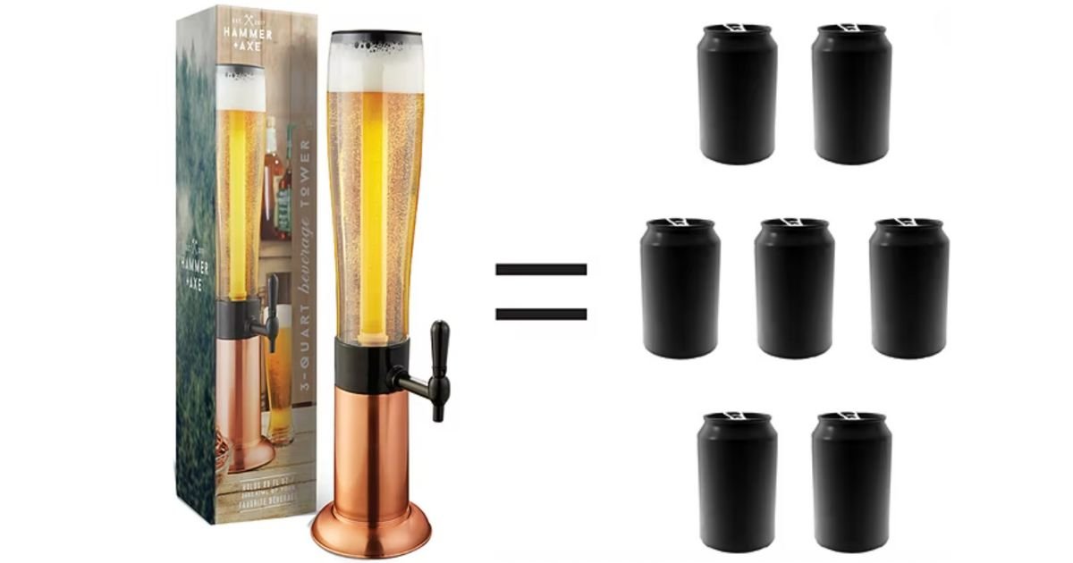 Hammer + Axe Beer Tower Drink Dispenser