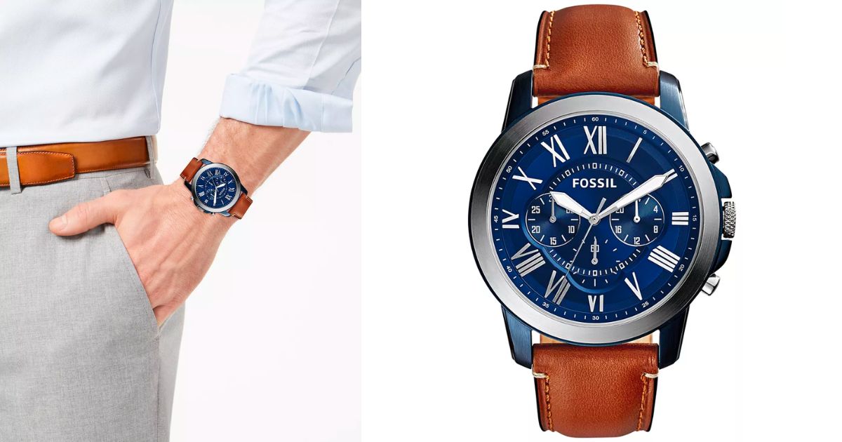 Reloj FOSSIL con Correa de Piel 44mm para Hombres