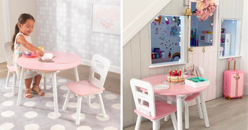Juego-de-Mesa-de-Madera-KidKraft-con-2-Sillas