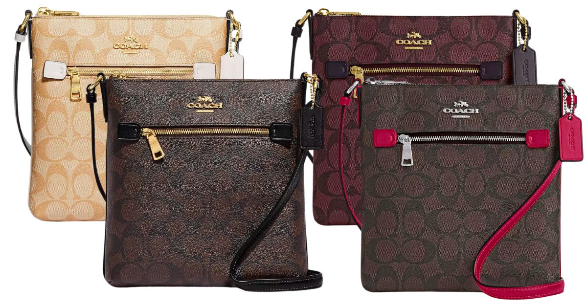 Coach Mini Rowan File Bag In Signature Canvas