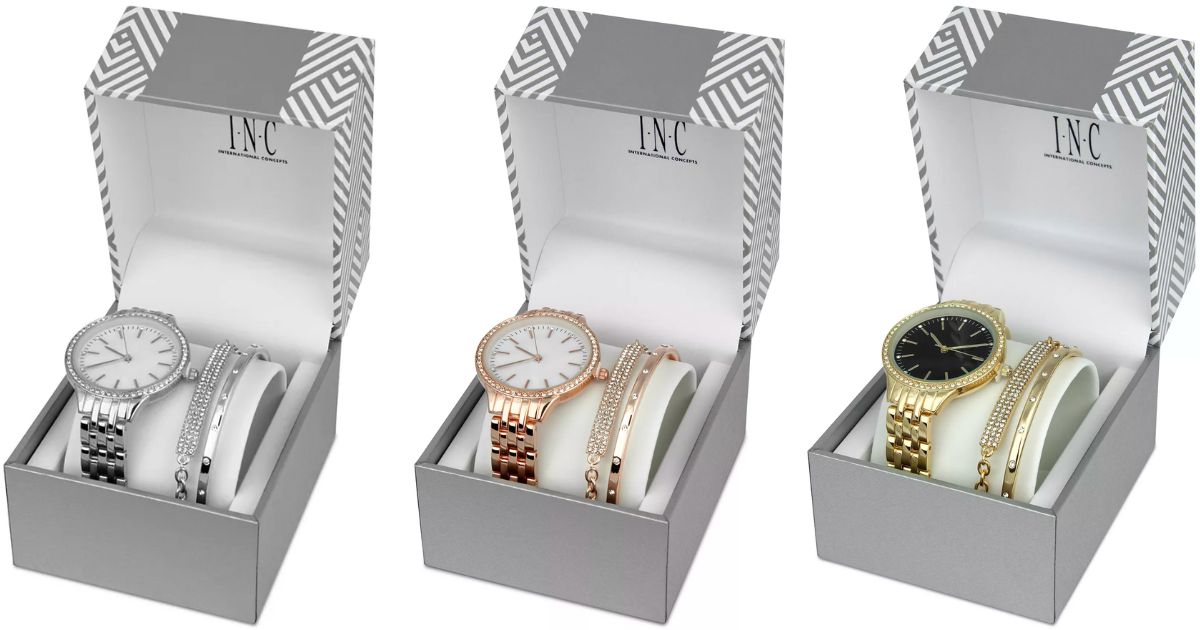 Set de Reloj Pulsera I.N.C. International Concepts 36mm