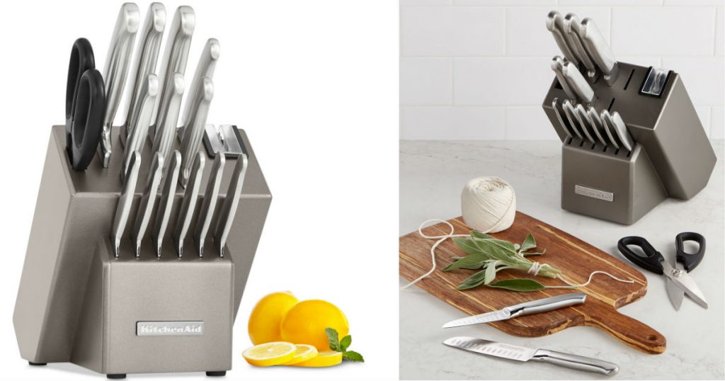 Set de Cuchillos KitchenAid 16-pc Stainless Steel en Macy's