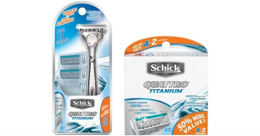 Rasuradora Schick Quattro Titanium y Refills