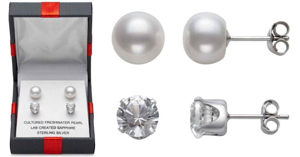 Dos Pares de Pantallas Freshwater Pearl en JCPenney