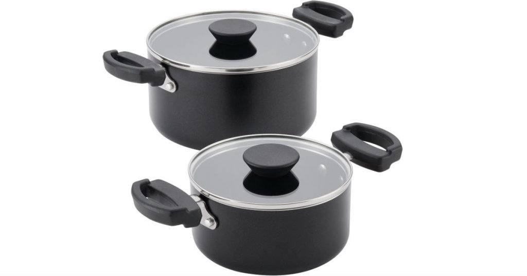 Caserolas Farberware de 4-Piezas Non-Stick