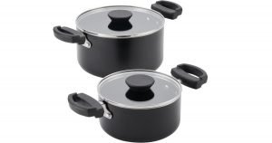 Caserolas Farberware de 4-Piezas Non-Stick