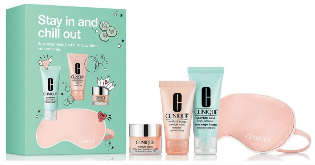 Set de 4 Piezas Clinique Stay In & Chill Out