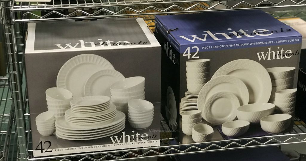 Vajilla Gibson White Elements de 42 Piezas