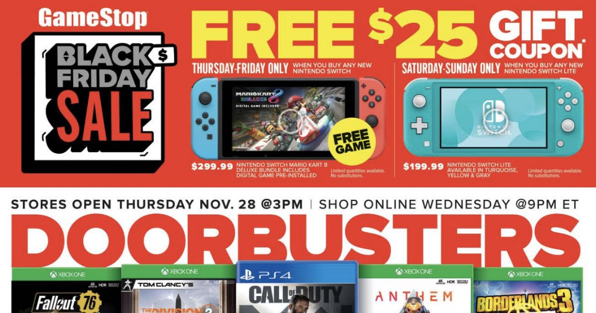 Shopper de Game Stop Black Friday 2019