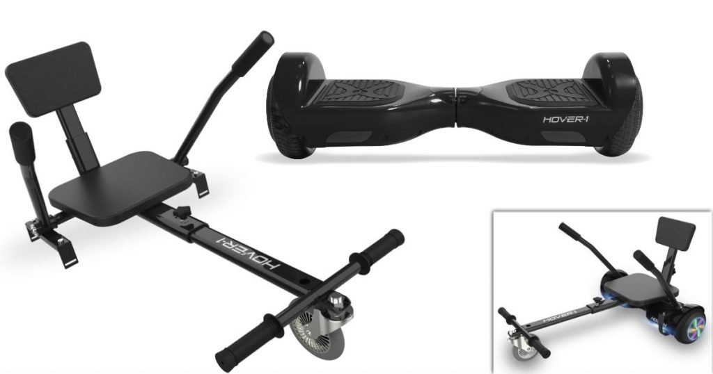 Hover-1 All-Star Hoverboard & Go-Kart Attachment Combo