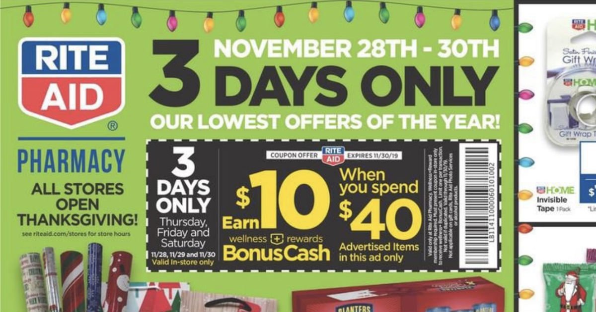 Shopper de Rite Aid Black Friday 2019 – 8 Páginas