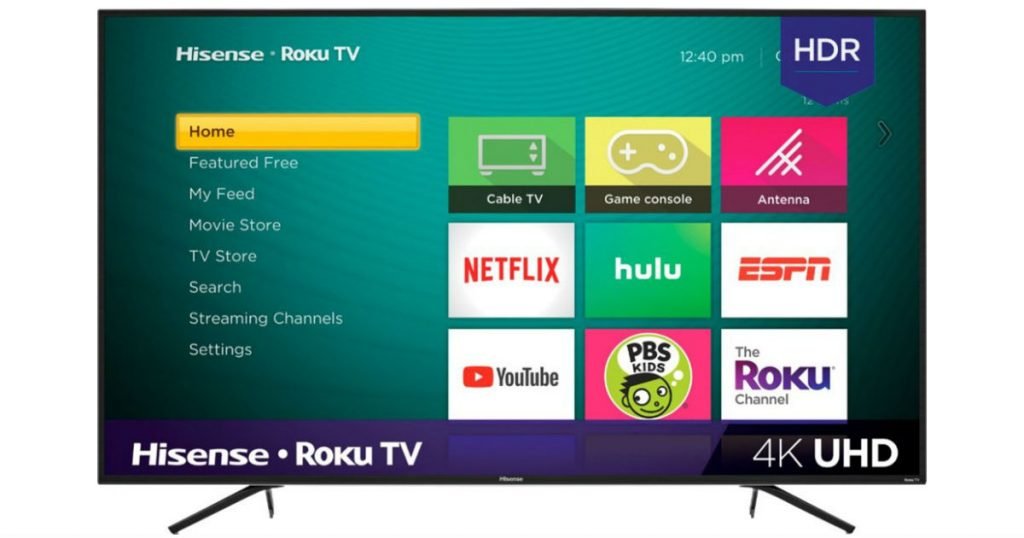 Televisor Hisense de 55 pulgadas con Roku TV
