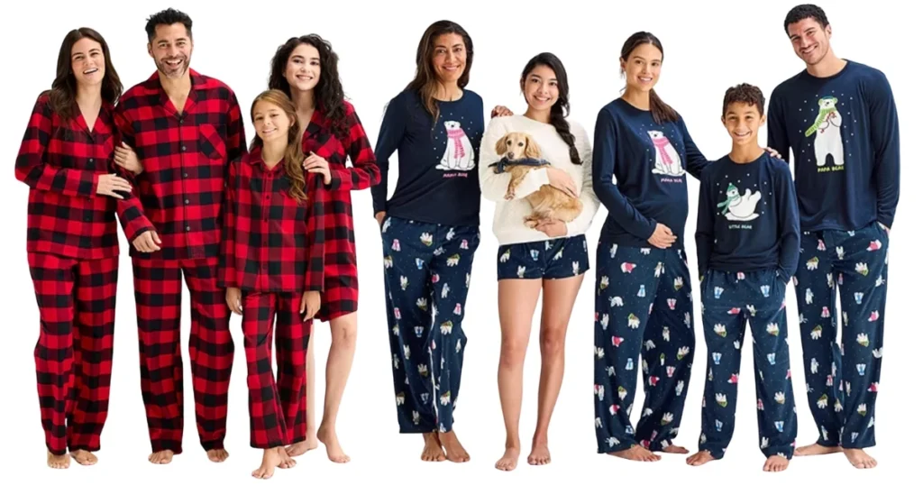 pajamas para la familia en jcpenney