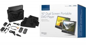 Reproductor de DVD portatil de doble pantalla