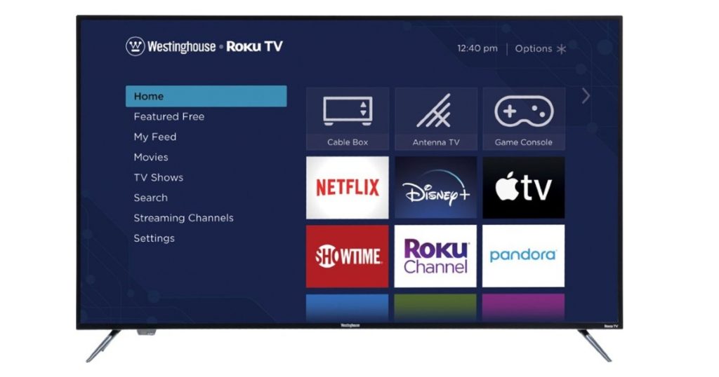 Televisor Westinghouse Smart 4K con Roku TV de 58