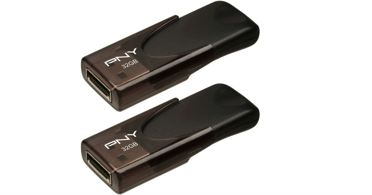 PNY Flash Drive 32GB 2-Pack a solo $7.99 en Best Buy (Reg. $13)