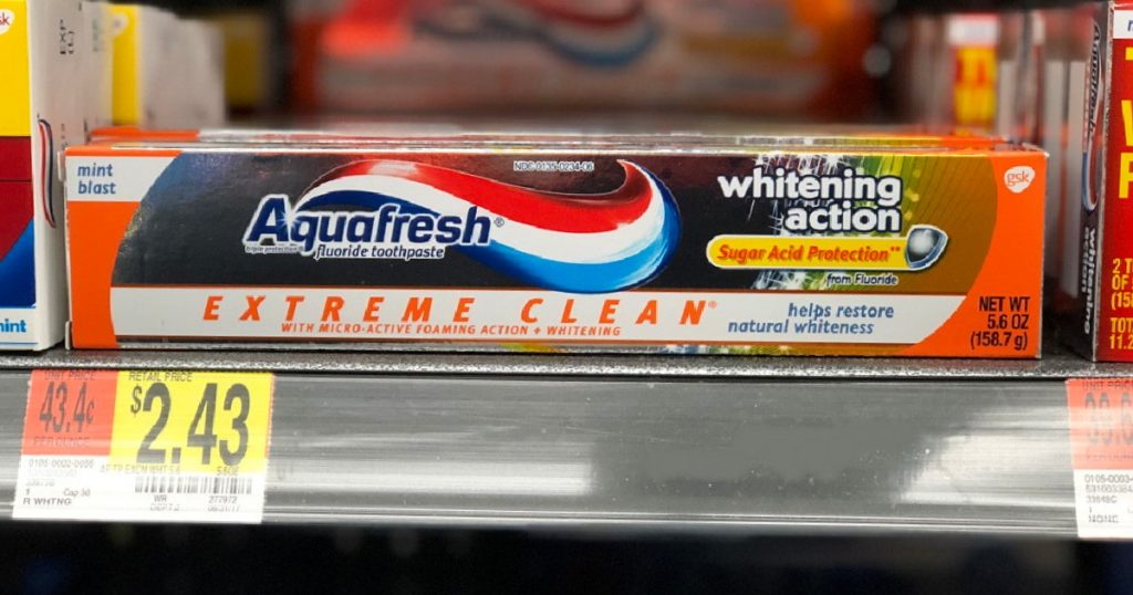 Aquafresh Extreme Clean en Walmart