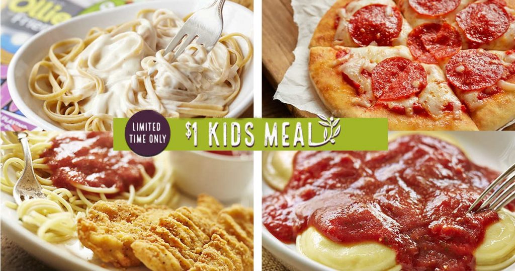 Comida para Niños a $1 en Olive Garden