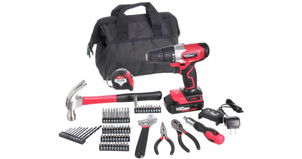 Taladro Inalámbrico Hyper Tough y kit de proyecto de 70-Piezas