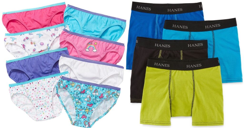 Ropa Interior Hanes para Niños y Niñas