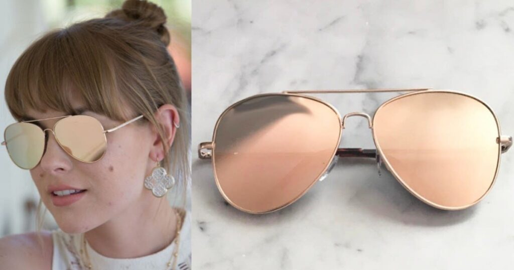 Rose Gold Aviators en Jane