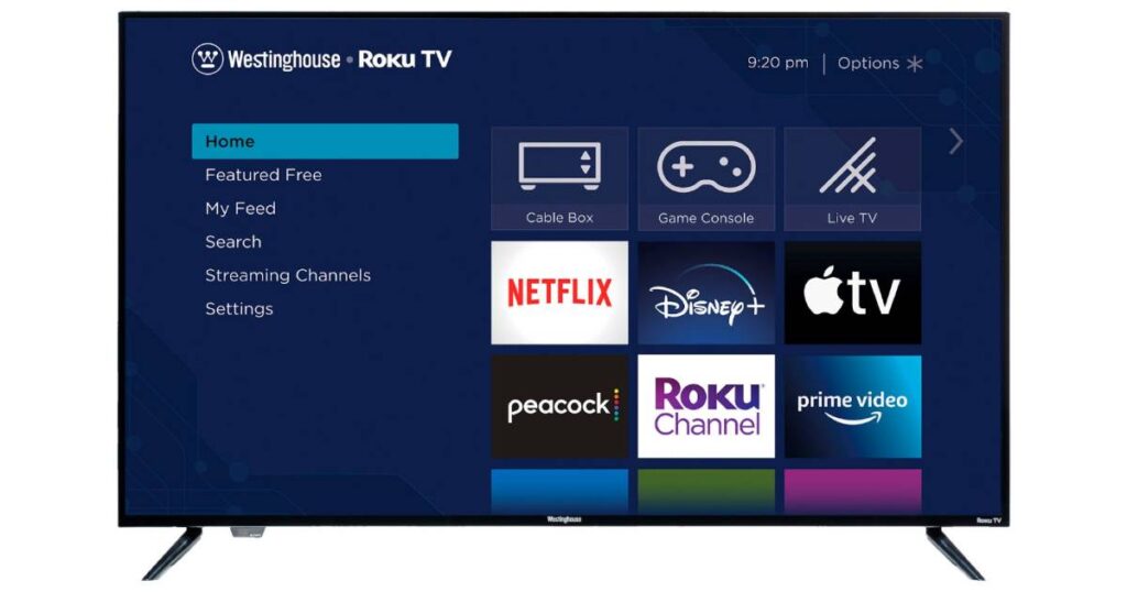 Televisor Westinghouse LED 4K Smart con Roku TV 43