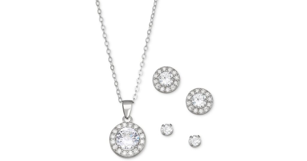 Set de 3-Piezas Cubic Zirconia en Macy's