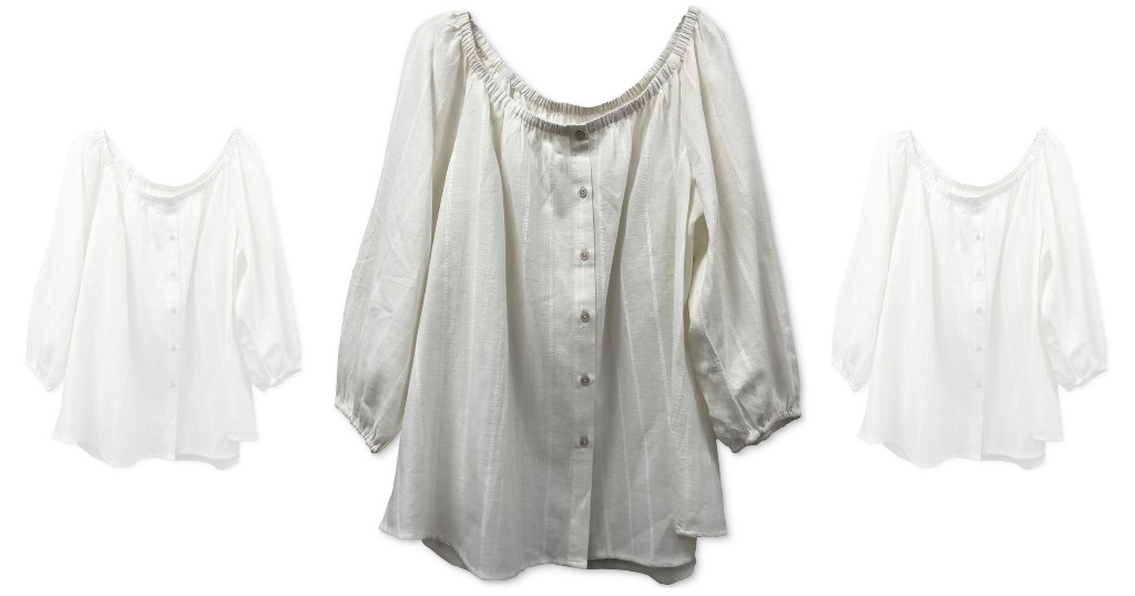 Blusa Style and Co Striped Off The Shoulder