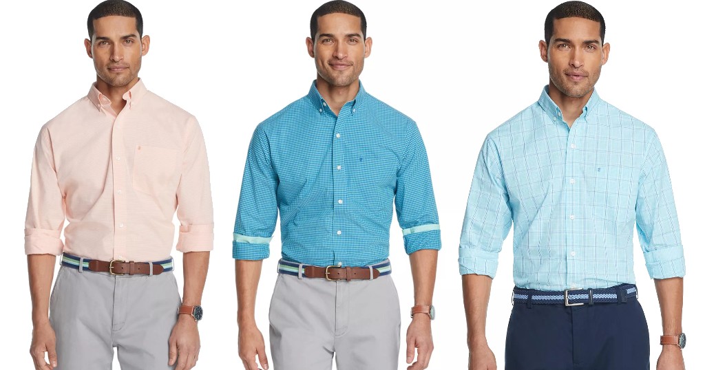 Camisa Izod de Manga Larga Advantage Regular-Fit Performance