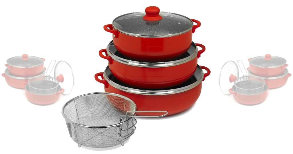 Set de Calderos En Aluminio Sedona 3 Piezas