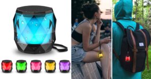 Bocina Inalámbrica Bluetooth con Luz LED