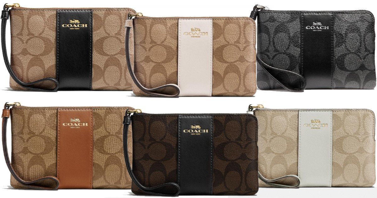 Coach Zip Wristlets Tan Bajo Como $26.40 (Reg. $88)