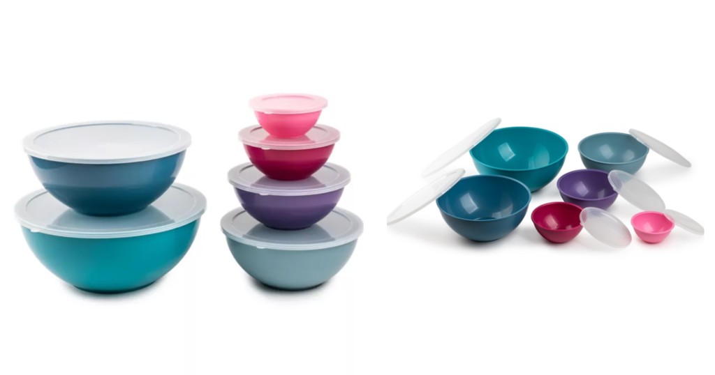 Set de Bowls con Tapas Core Home 12 Piezas