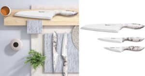 Set de Cuchillos Tomodachi de 3 Piezas Splash Marble Finish