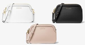 Cartera MK Houston Large Crossgrain Leather Crossbody