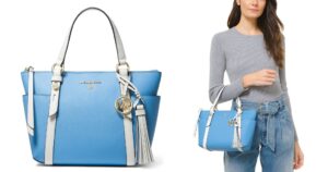 Cartera MK Sullivan Small Convertible Top Zip Leather Tote