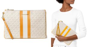 Cartera Michael Kors Jet Set Signature Large Zip Pouch