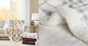 Manta Martha Stewart Collections Sherpa Plaid Throw
